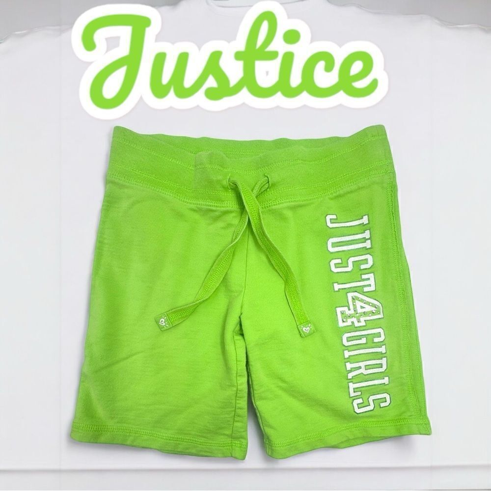 JUSTICE l Just 4 Girls l Neon Green Shorts l 7 l EUC